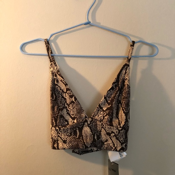 snakeskin bralette